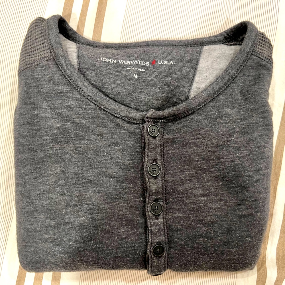 John Varvatos Grey Mens Long Sweater